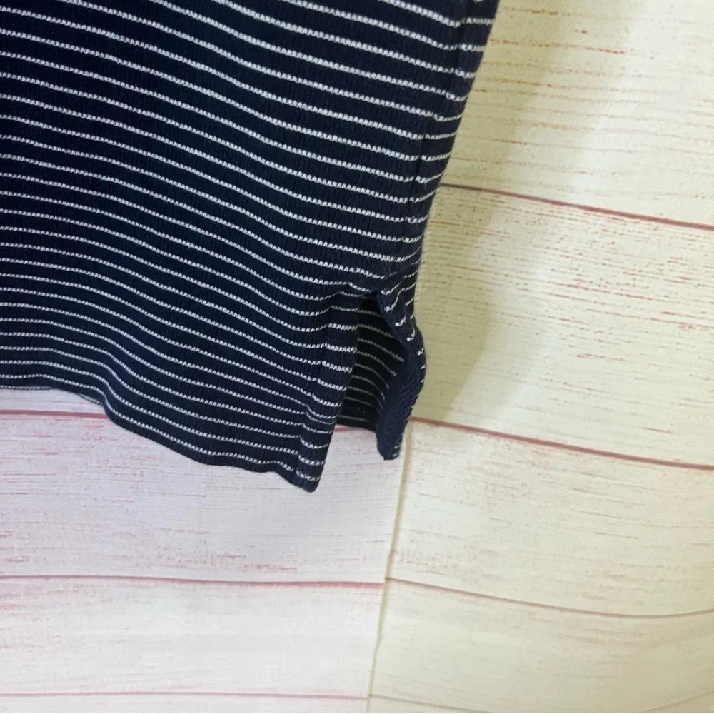 J. CREW Sleeveless Navy White Striped‎ Cotton Dress Size XS
